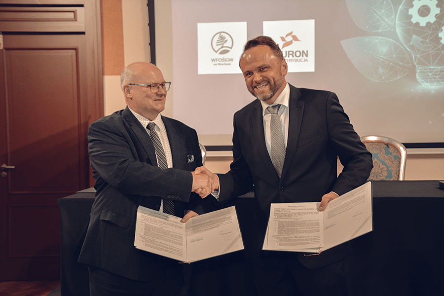 Leszek Kosiorek, Prezes Zarządu TAURON Dystrybucji i Paweł Łapacz, Prezes Zarządu Wojewódzkiego Funduszu Ochrony Środowiska i Gospodarki Wodnej we Wrocławiu