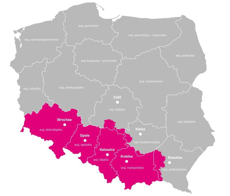Mapa planowanych przyłączeń to interaktywny wykaz wniosków dotyczących planowanych przyłączeń do sieci dystrybucyjnej dla różnych obiektów.