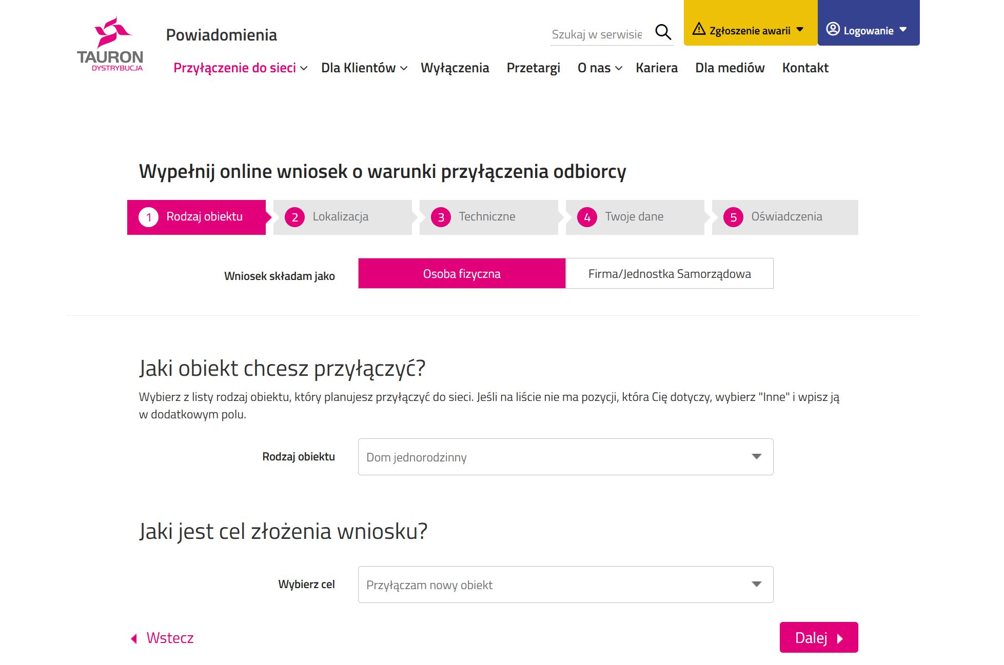 Elektroniczna wersja wniosku o warunki przyłączenia skraca czas jego rejestracji i obsługi. eFormularz prowadzi użytkownika krok po kroku, ułatwiając część techniczną wniosku i eliminując błędy