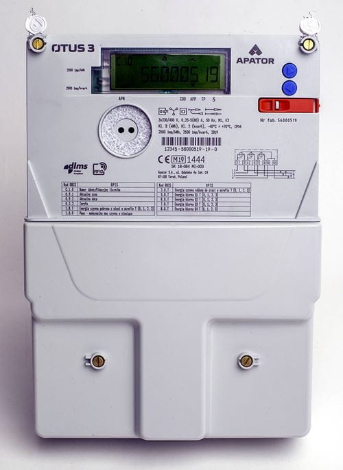 Przykładowy nowy licznik energii elektrycznej